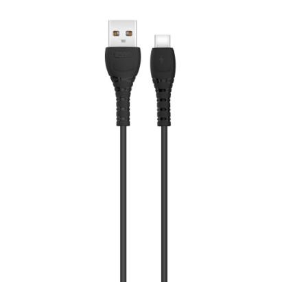 Cablu USB-A la USB-C 3A Quick Charge, transfer date, 1 m, negru (XO-NB-Q165-C)