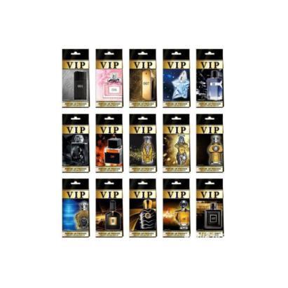 Odorizant auto Premium Caribi VIP, parfum tip carton suspendat, cod VIP