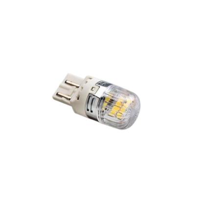 Set 2 becuri auto LED 2 faze T20 7443 W21/5W 16SMD 2835 CANBUS 12-24V 450/100lm lumina alba Cod: SPT18-7443-W