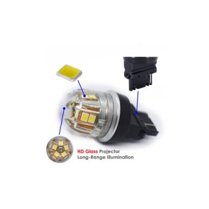 Bec o faza  P27W 3156 15SMD 2835 12V CANBUS  nonpolar 320 lumen Lumina alba Cod: SPT15-3156-W