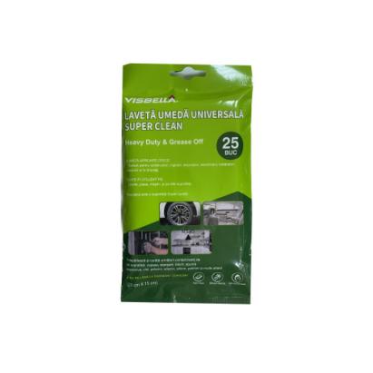 Lavete umede universale Visbella Super Clean, 25 buc, pentru auto si casa