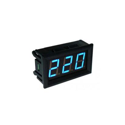 Voltmetru digital de panou AC 30–500V cu afisaj LED albastru, 0.56"