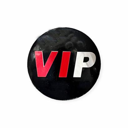 Set ornamente capace jante auto VIP 5,6 cm, negru, 4 bucăți (LGT-004)