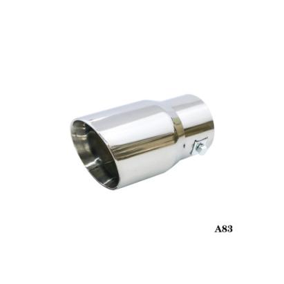 Ornament tobă inox A83, ieșire 76 mm, intrare 63 mm, lungime 140 mm