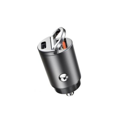 Incarcator auto mini 100W cu USB QC4.0 si USB-C PD 30W, carcasa metalica