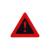 Abțibild reflectorizant triunghi auto 100x80 mm, pentru exterior, culori diverse (TZ-003)