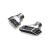 Set ornamente tobă argintii din inox 304, compatibile BMW Seria 5 G30 (2 buc.)