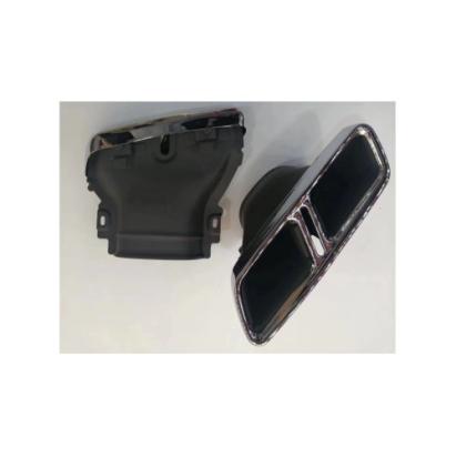 Ornament toba inox 304 argintiu pentru Mercedes E-Class W213/GLC X253, set 2 buc