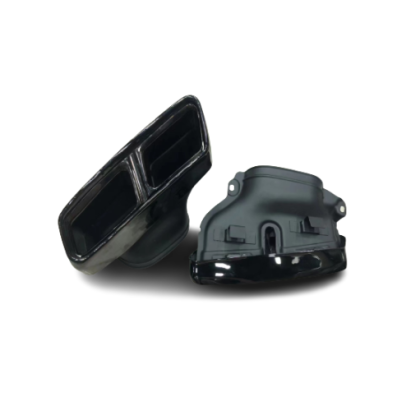 Ornament tobă negru inox 304 pentru Mercedes E-Class W213 și GLC X253/C253