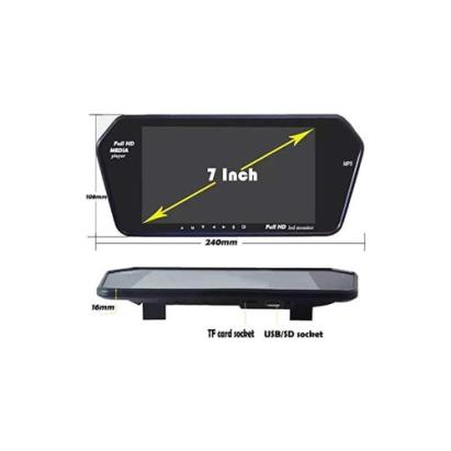 Oglindă retrovizoare cu monitor 7" pentru cameră marșarier, MP5 și Bluetooth, 12V (JCS-70193)