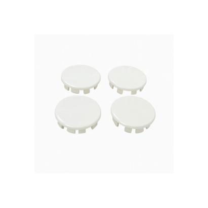 Set 4 capace jante 68 mm albe, din ABS, montaj prin clipsare (LGG-08)