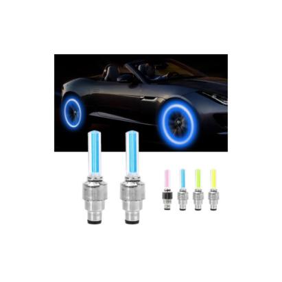 Set 2 capace valve cu LED roșu/albastru, universale auto-moto-bicicletă QMZ-03