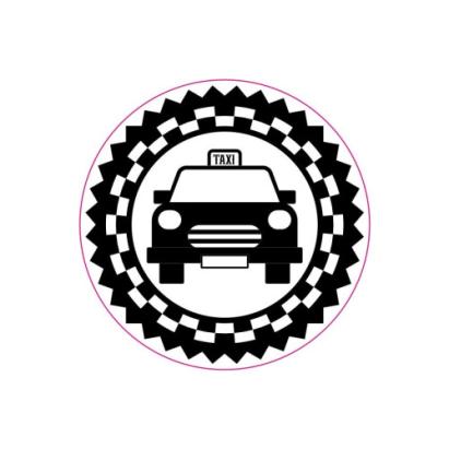 Abtibild „Taxi” din autocolant Oracal, 9 cm, model TAG 060 / T2
