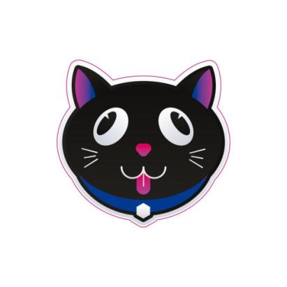 Abtibild decorativ Pisică din Oracal, 10x10 cm, pentru auto și suprafețe netede