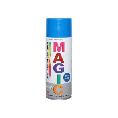 Spray vopsea Magic albastru 450 ml, uscare rapidă pentru metal, lemn și plastic
