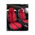 Set huse scaune auto universale fractionate negru-roșu, alcantara/piele A101