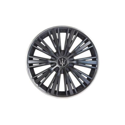 Set 4 capace roți Evo 15 inch, negru-argintiu, pentru jante din oțel (WM4-1SL-15)