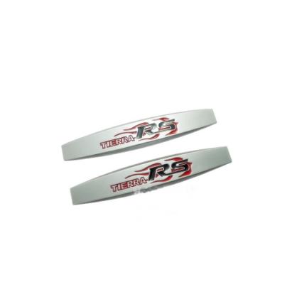 Set embleme auto RS TIERRA crom, relief 10 x 1,5 cm (2 buc.)