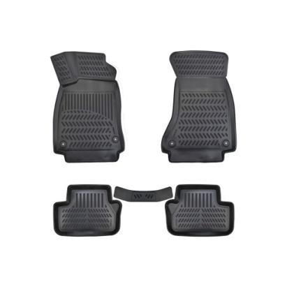 Set covorașe cauciuc tip tăviță pentru Audi A5 (2007–2016), negru, 4 piese