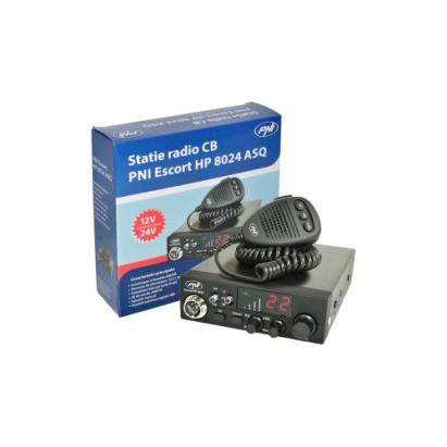 Stație radio CB PNI Escort HP 8024 cu ASQ reglabil, 12/24V, 40 canale AM/FM