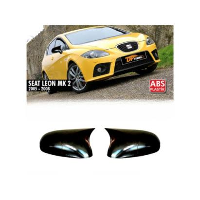 Capace oglinzi tip Batman negru lucios pentru Seat Leon Mk2 (2005–2008), set 2 buc