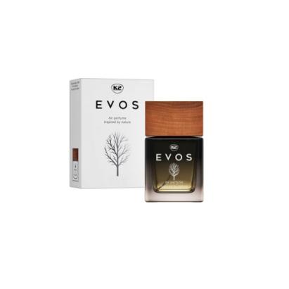Odorizant auto EVOS Men K2 50 ml, tip apă de parfum, cu capac din lemn
