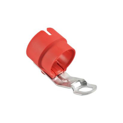 Suport fișă remorcă 7/13 pini din ABS roșu, montaj pe bara de tracțiune, CH12030C
