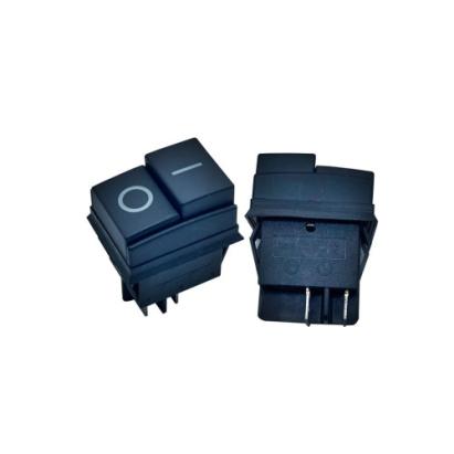 Buton basculant ON/OFF negru cu 2 pini, cod TLB243 pentru conexiuni electrice