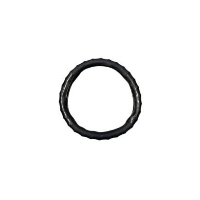 Husă volan M (38 cm) din imitație piele, negru carbon, WK-1401