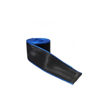 Bandă pentru centură de siguranță auto din poliester, 46 mm, negru/albastru, rolă 100 m