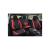 Set huse scaune auto universale Premium, fata/spate, fractionate, negru-rosu