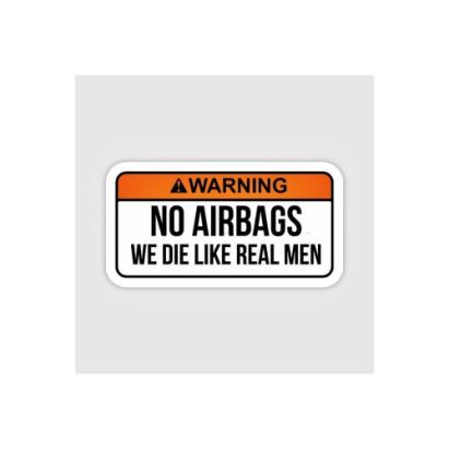 Abtibild auto „Warning No Airbags” 9x5 cm, cod XS-07