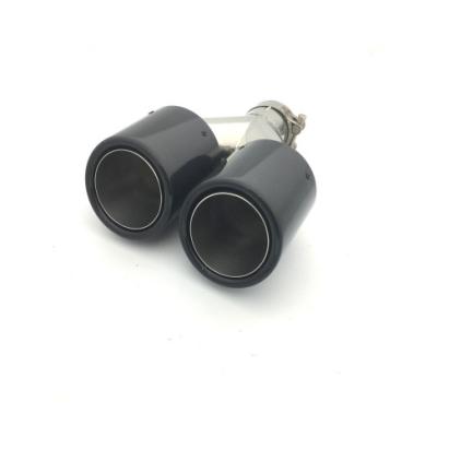 Ornament toba auto cu carcasa din carbon lucios 7,6 cm, cod 20S101-76