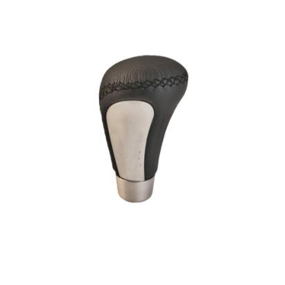 Ornament pentru schimbător viteze negru, cusătură neagră, universal cu adaptoare