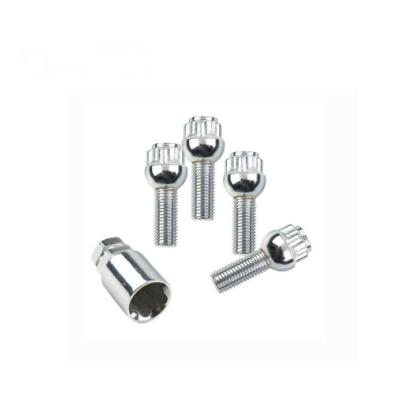 Set prezoane antifurt M12x1.5 con rotund cu cheie pentru jante