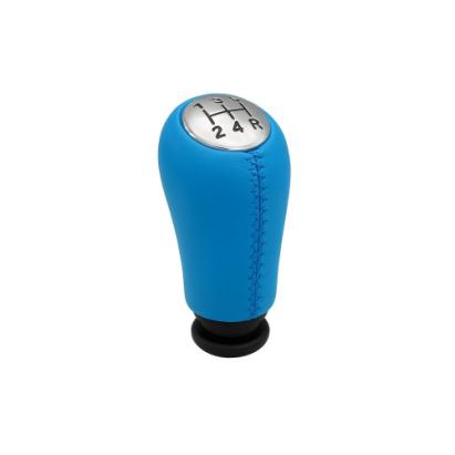 Maner schimbator viteze 5 trepte, imitatie piele albastru, pentru Dacia Logan/Renault, SC-58