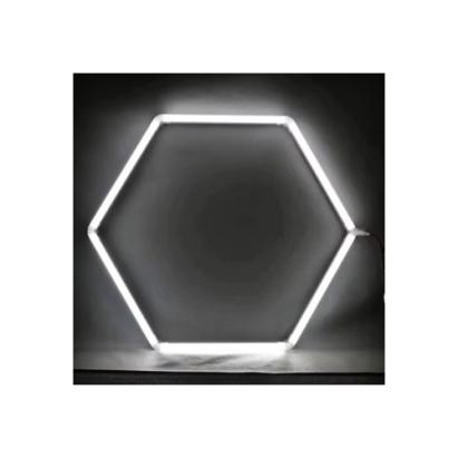 Set lumini LED hexagonale 42W, 6000K alb rece, pentru garaj si atelier (HEX4)
