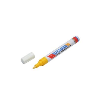 Marker vopsea galben pe baza de ulei, impermeabil, varf 2-3 mm, rezistent UV