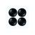 Set capace jante 69 mm negre din ABS, montaj prin presare (4 buc) LGG-012