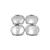 Set 4 capace jante 77 mm crom 77 mm din ABS, montaj prin presare (LGG-014)