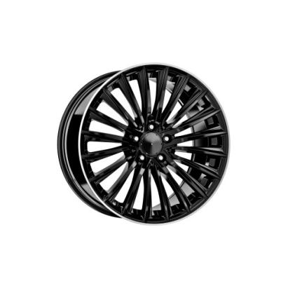 Set jante aliaj DY1989 KM 19 inch 5x112 pentru Mercedes, negre cu margine diamond cut