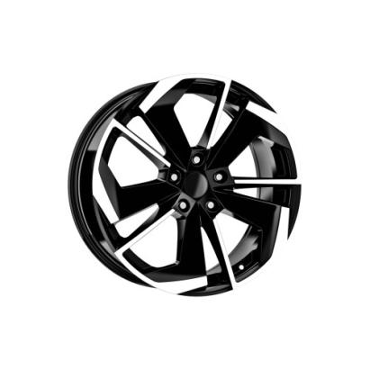 Set 4 jante aliaj DY1129 KM 19" 8J 5x108 ET45, Black Polish, CB 63.4
