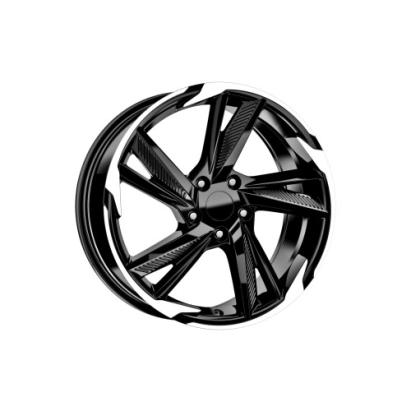 Set jante aliaj DY1208 KM 18" 8J, 5x108, ET45, negru Diamond Cut