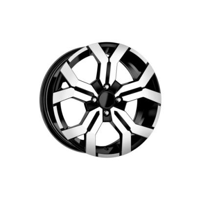 Set 4 jante aliaj DY1267 KM 17" 5x114.3 ET40 diamond cut, negru-polish (66.1)