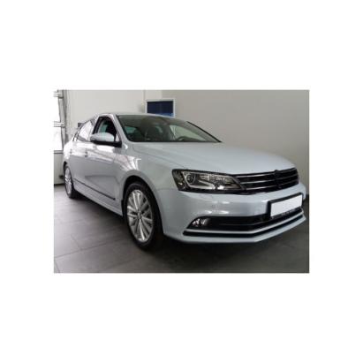 Set 4 bandouri protectie usa pentru Volkswagen Jetta Sedan 2014–2018, negru satinat