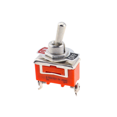 Comutator metalic ON/OFF 2 pozitii 15A, pentru panou, instalatii auto (Cod 1021)