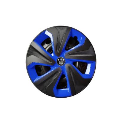 Set 4 capace roți Evo 15 inch, negru-albastru, ABS rezistent (WK2-1BL-15)