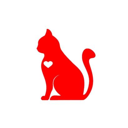 Abțibild pisică auto decorativ 13x11 cm, autocolant exterior UV/apă (YGT-13)