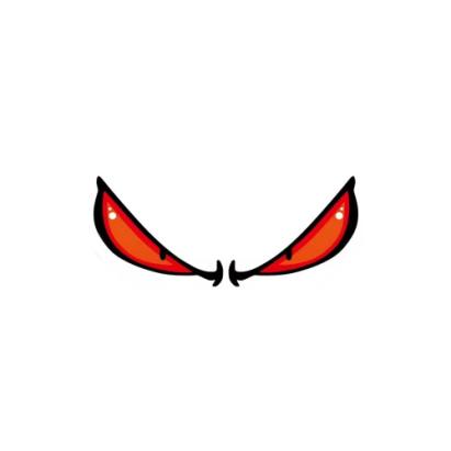 Abțibild auto decorativ model Privire, 18x5 cm, rezistent la UV și apă (YJT-01)