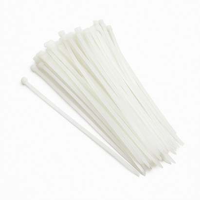 Coliere din plastic albe 1.8 x 100 mm, set 100 bucăți, cod FST18100A